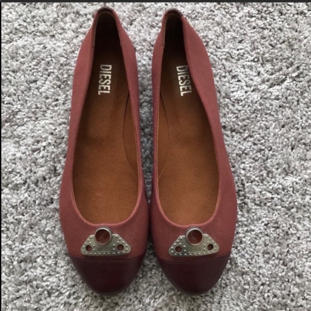 Diesel Red Cynthia Flats - Picture 2 of 6